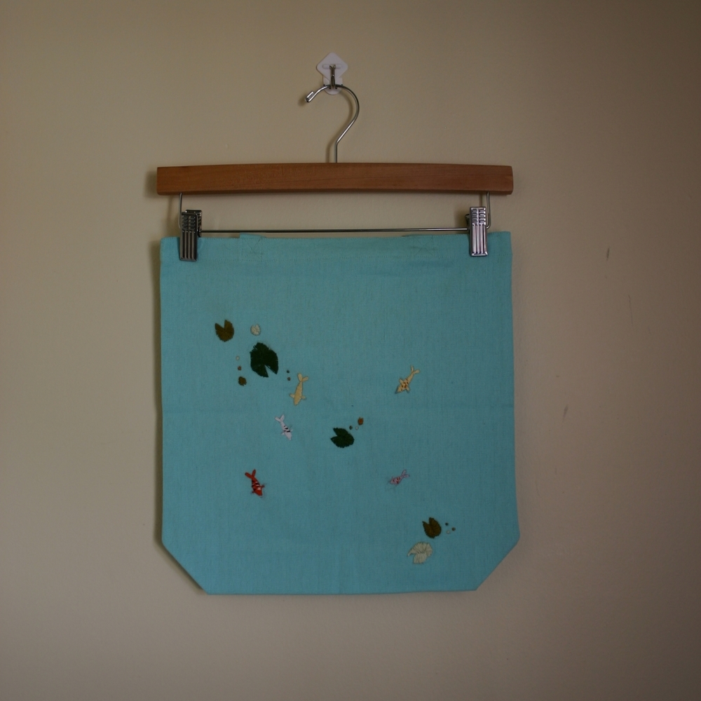 SOLD Hand Embroidered Canvas Bag
